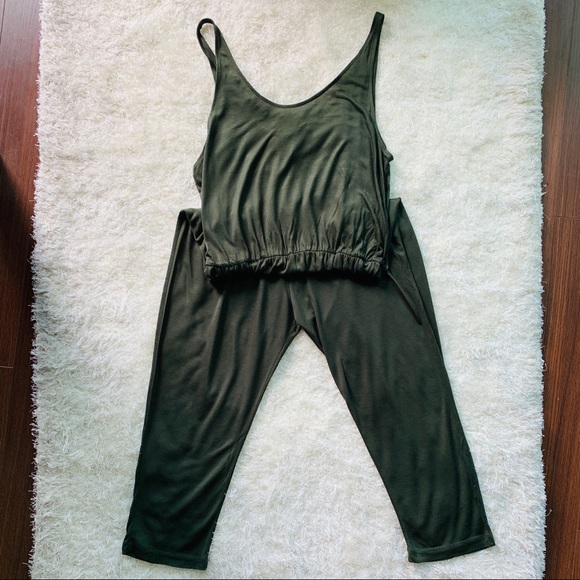 H&M Pants & Jumpsuits Hm Army Green Jumpsuit Poshmark